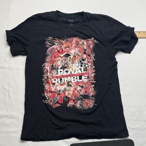 WWE Royal Rumble Graphic Tee M Black with Red & White Artwork 1-29-22 St. Louis